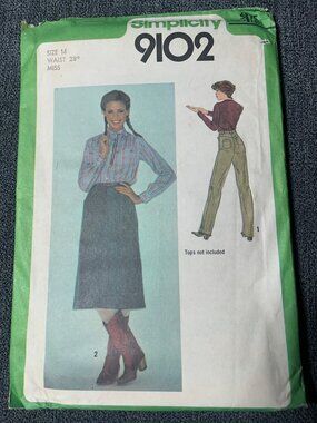 Simplicity Misses Skirt Pants Sewing Pattern Size 14 9102 Uncut